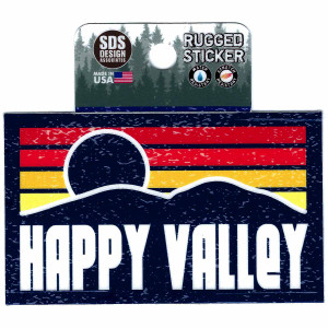 rugged sticker Happy Valley sunrise